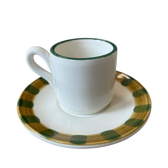 Vietri Old St. Nick Espresso Cup Saucer NEW - Picture 6 of 14